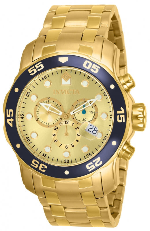 Invicta Men's 80068 Pro Diver Quartz Chronograph Champagne Dial Watch