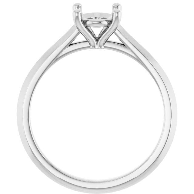 14KT White Gold Solitaire Engagement Ring - McCoy