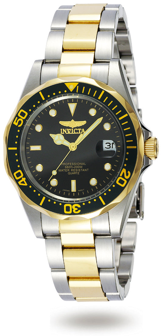 Invicta Men's 8934 Pro Diver Quartz 3 Hand Black Dial Watch