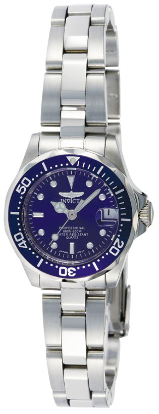 Invicta Women's 9177 Pro Diver Quartz 3 Hand Blue Dial Watch