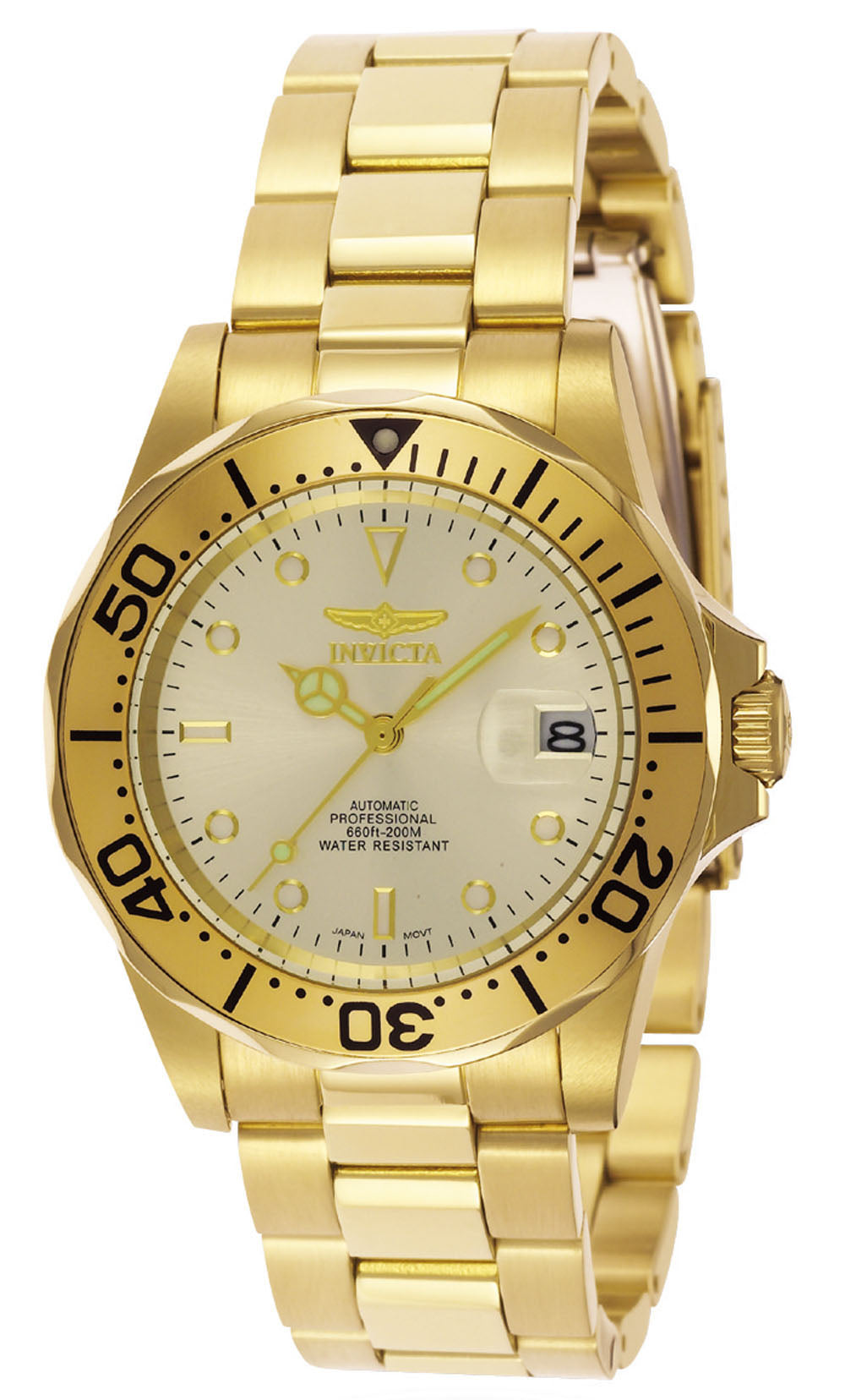 Invicta Men's 9618 Pro Diver  Automatic 3 Hand Champagne Dial Watch
