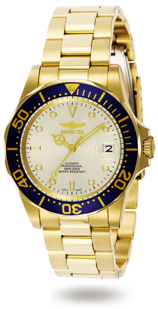 Invicta Men's 9743 Pro Diver Automatic 3 Hand Champagne Dial Watch