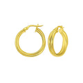 Interlocking Medium Trinity Hoop in 14K Yellow Gold