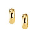 Wide Medium Hoop with Snap Lock in 14K Yellow Gold