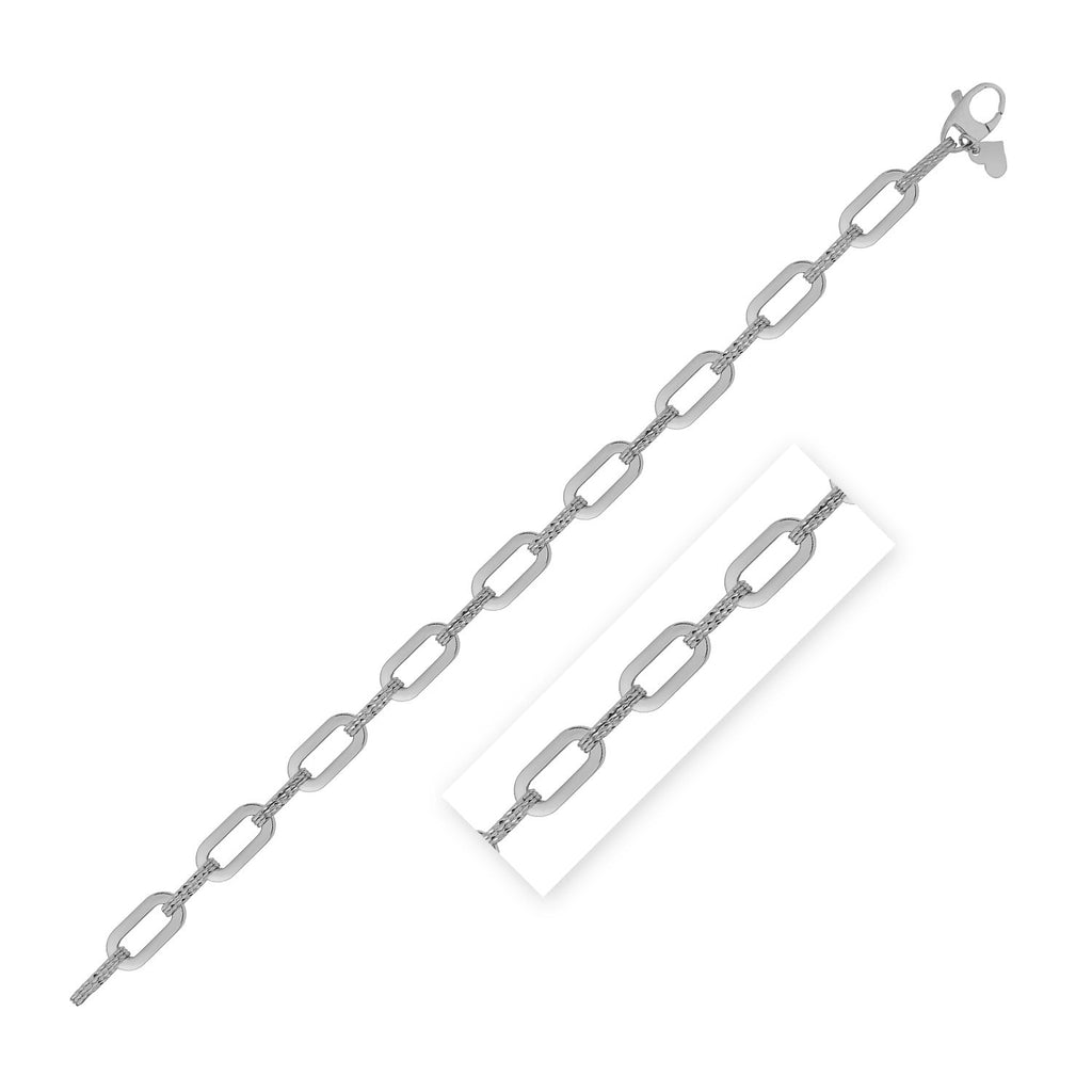 Diamante Paperclip Chain in 14KT White Gold