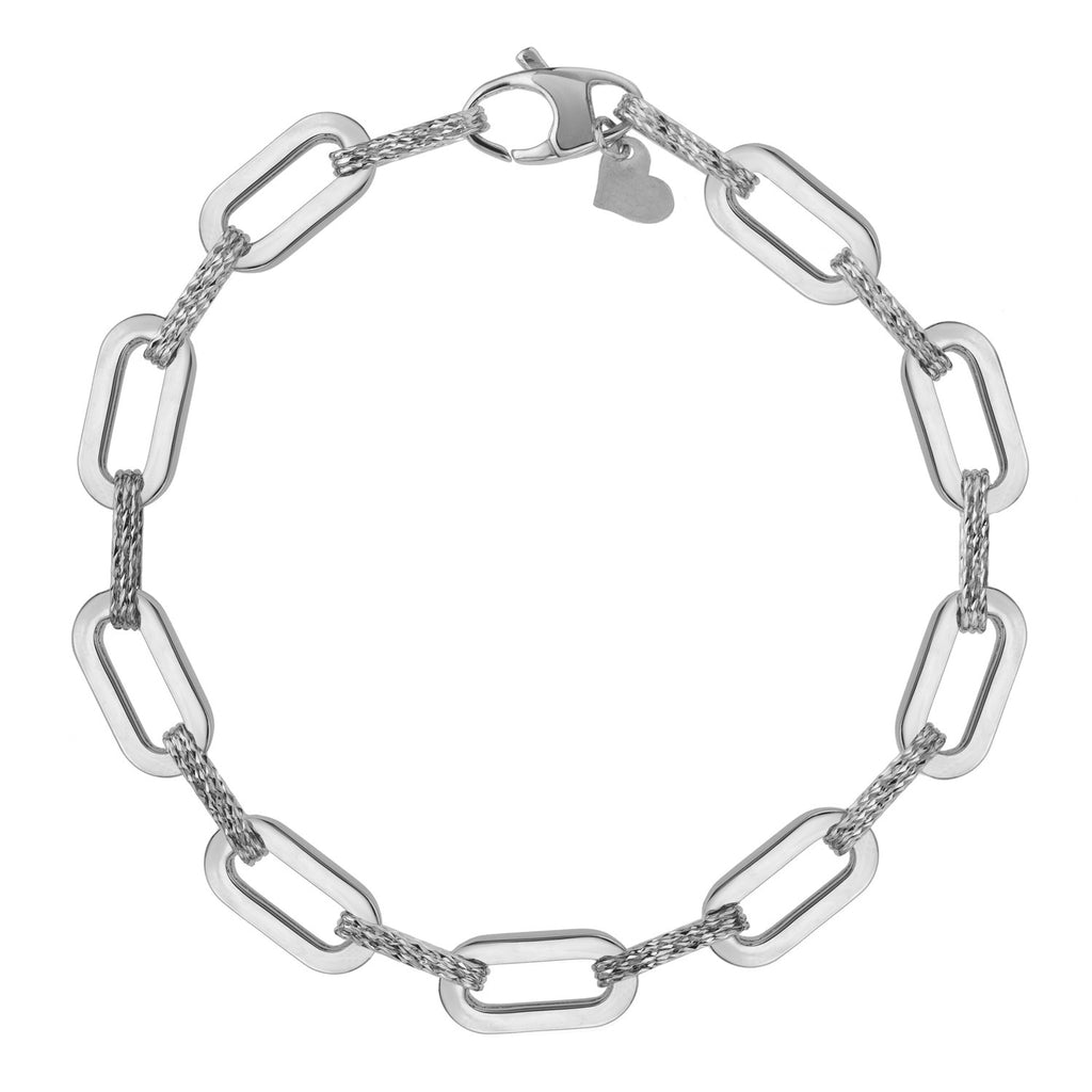 Diamante Paperclip Chain in 14KT White Gold