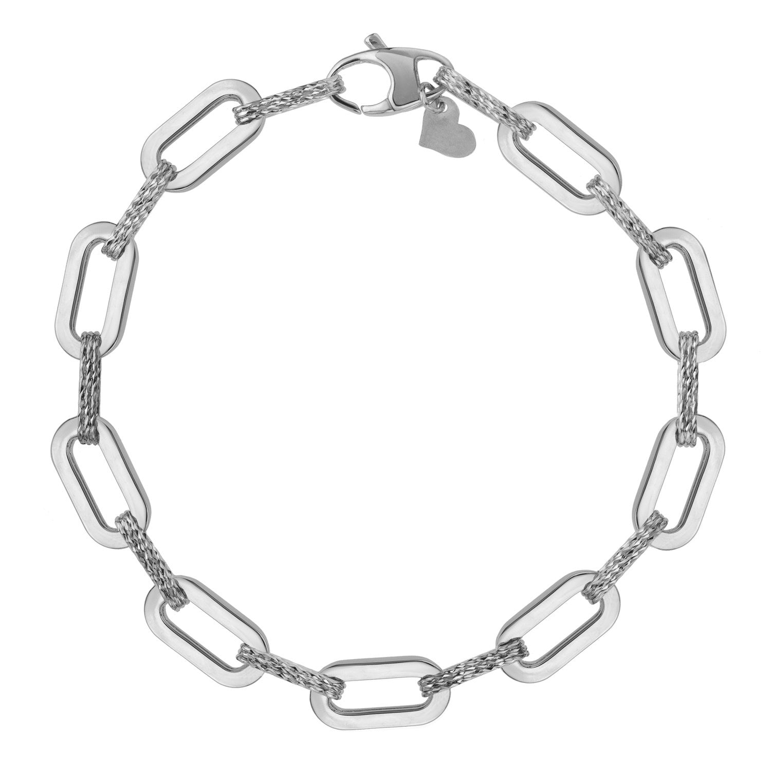Diamante Paperclip Chain in 14KT White Gold