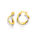Fancy Double Twist Style in 14K Two-Tone Gold