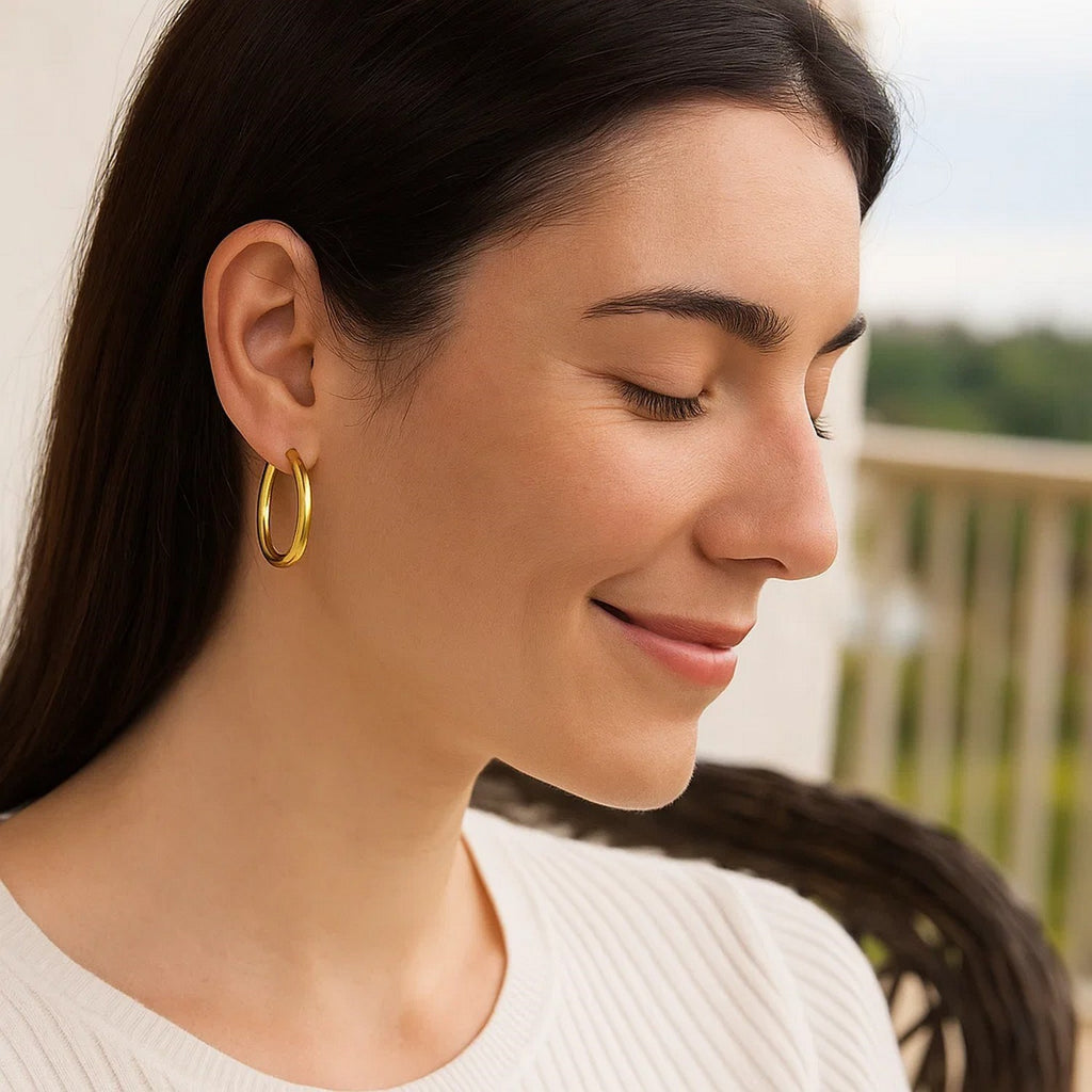 Polished Hoop in 14K Yellow Gold