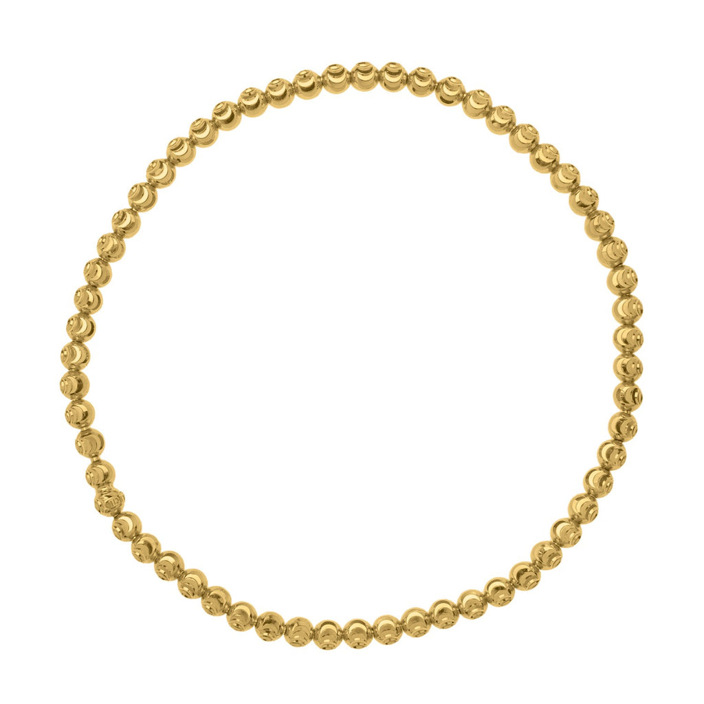 Moon Cut Bead Stretch in 14KT Yellow Gold