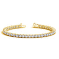 10 CTW Lab-Grown Diamond Tennis Bracelet — 14KT Yellow Gold