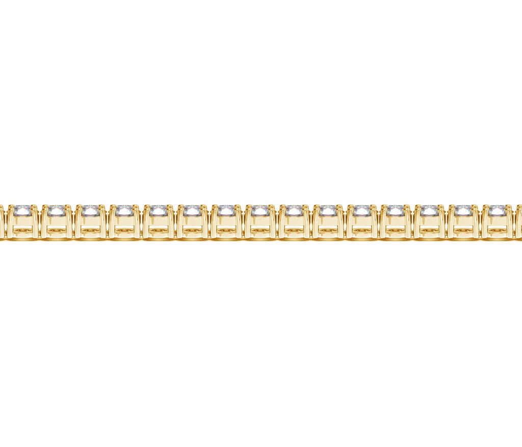 10 CTW Lab-Grown Diamond Tennis Bracelet — 14KT Yellow Gold