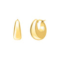 Large Tapered Hoop in 14K Yellow Gold
