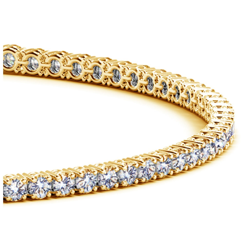 2 CTW Lab-Grown Diamond Tennis Bracelet — 14KT Yellow Gold