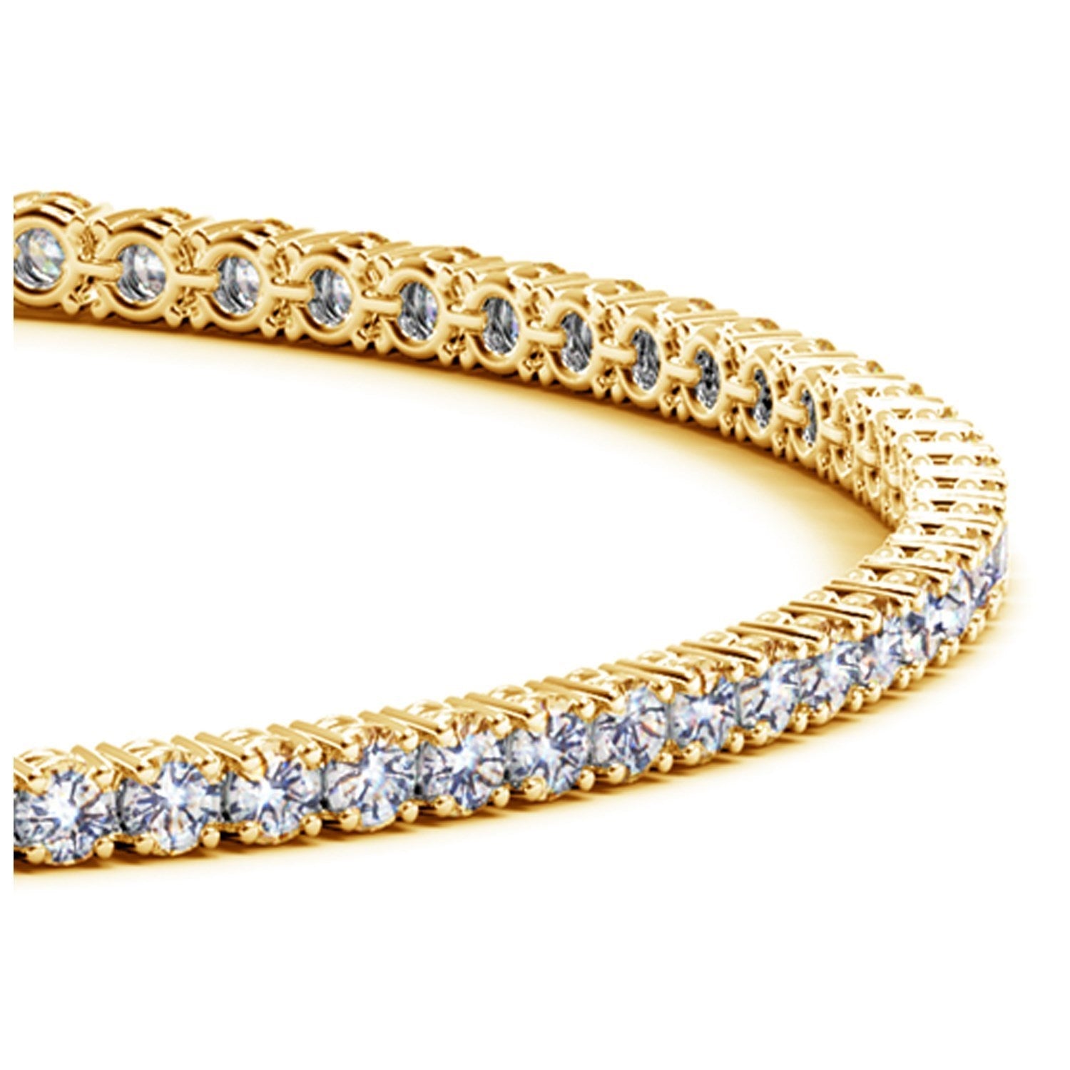 2 CTW Lab-Grown Diamond Tennis Bracelet — 14KT Yellow Gold