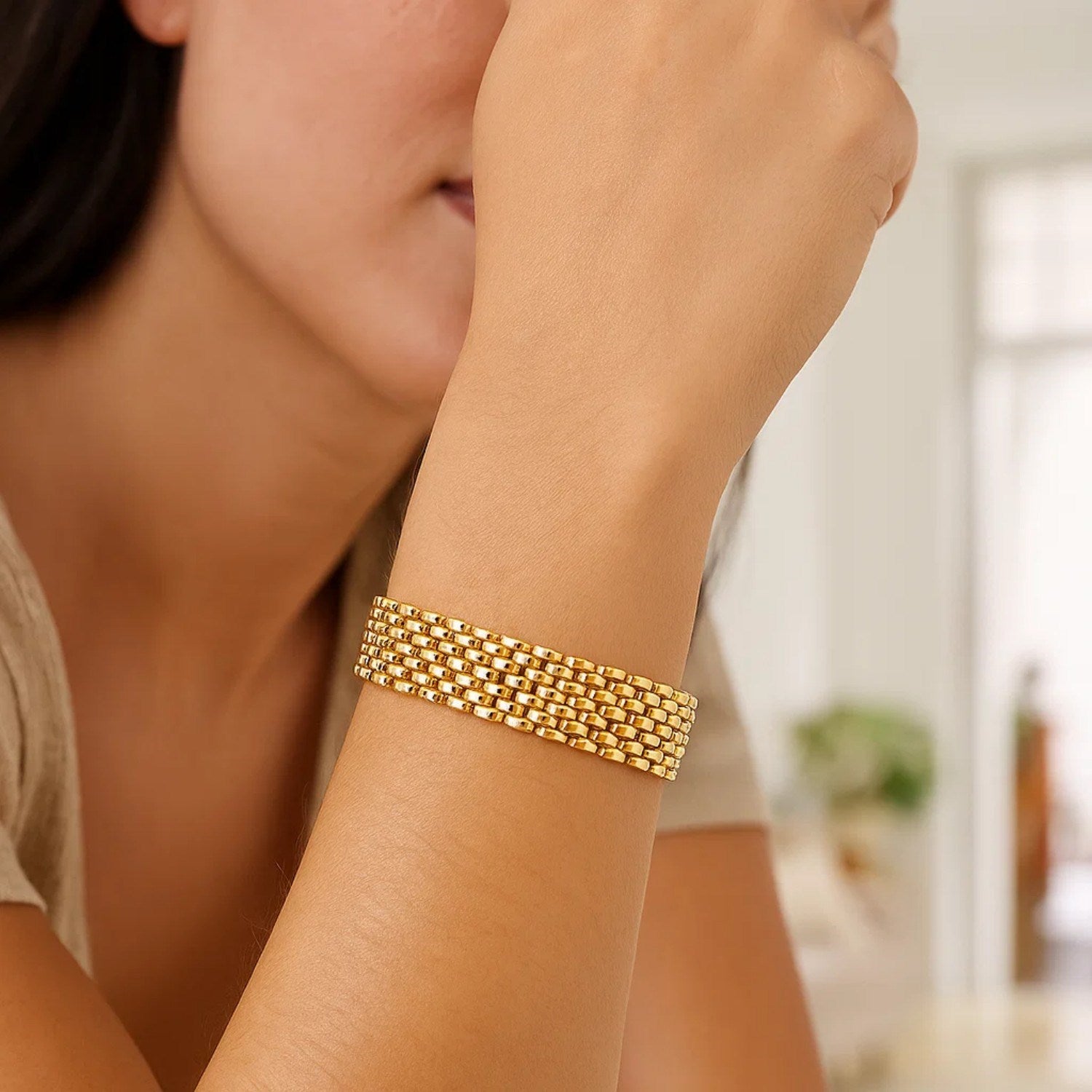 Flexible Panther Line in 14KT Yellow Gold