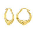 Large Heart Hoop in 14K Yellow Gold