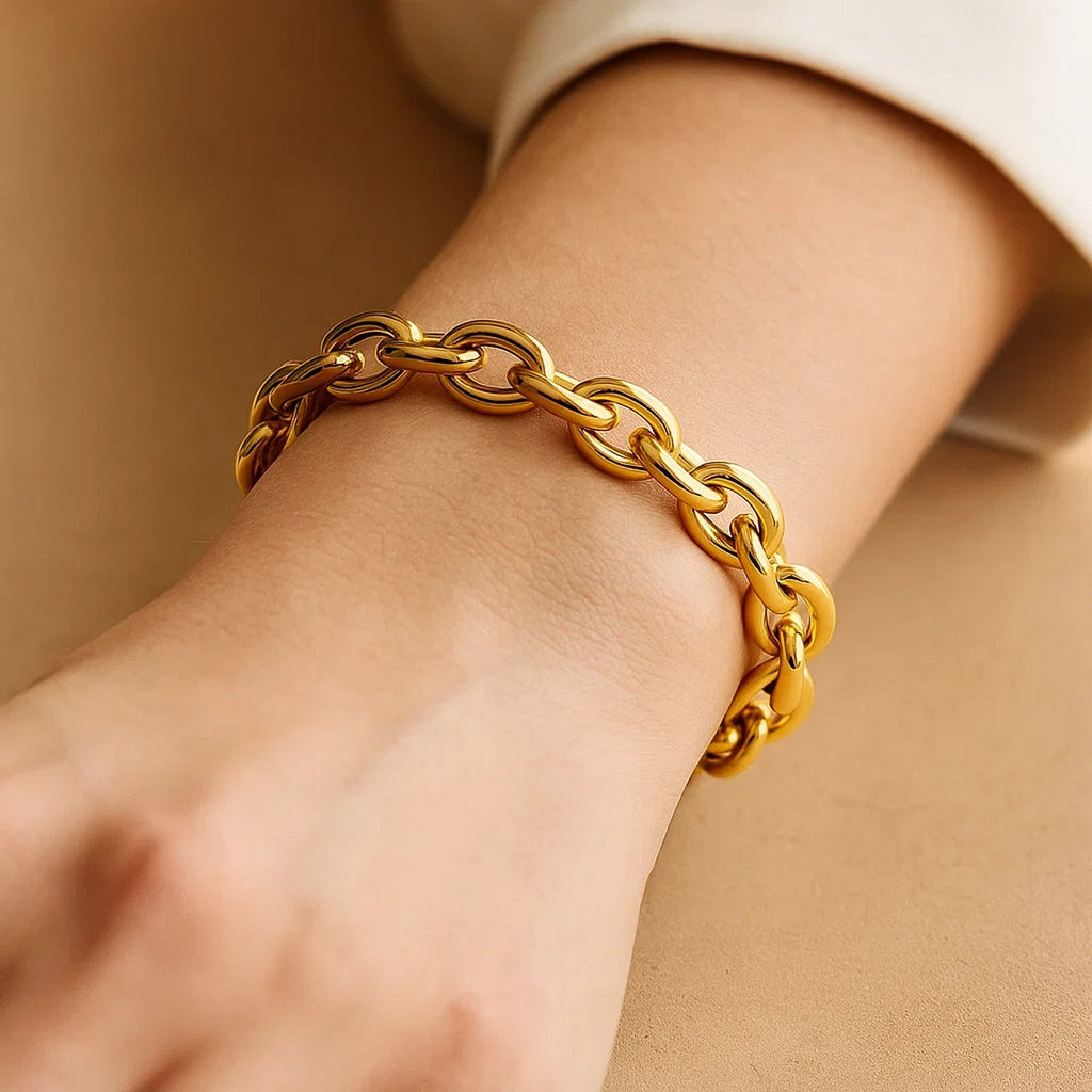 Polished Cable Motif in 14KT Yellow Gold