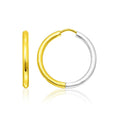 Hoop in a Hinged Style in 14K Two-Tone Gold
