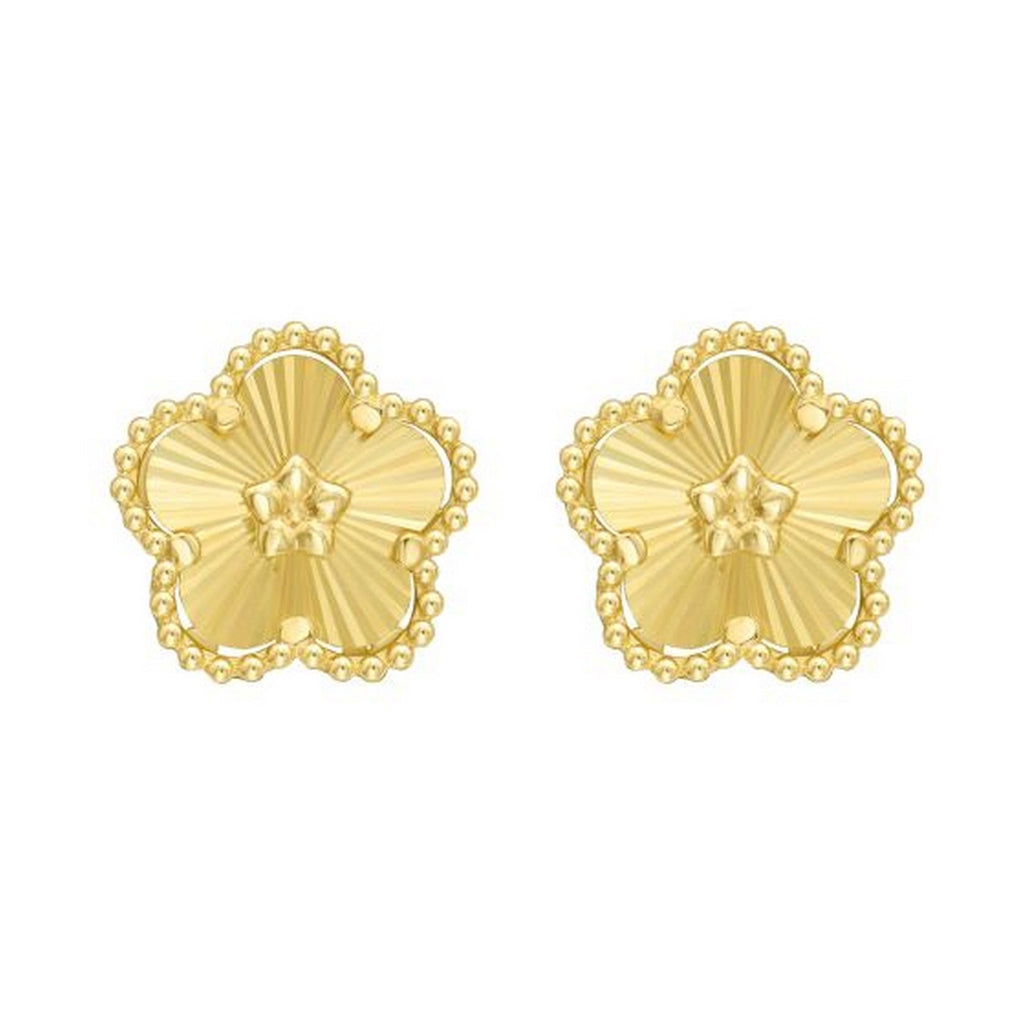 Textured Daisy in 14K Yellow Gold