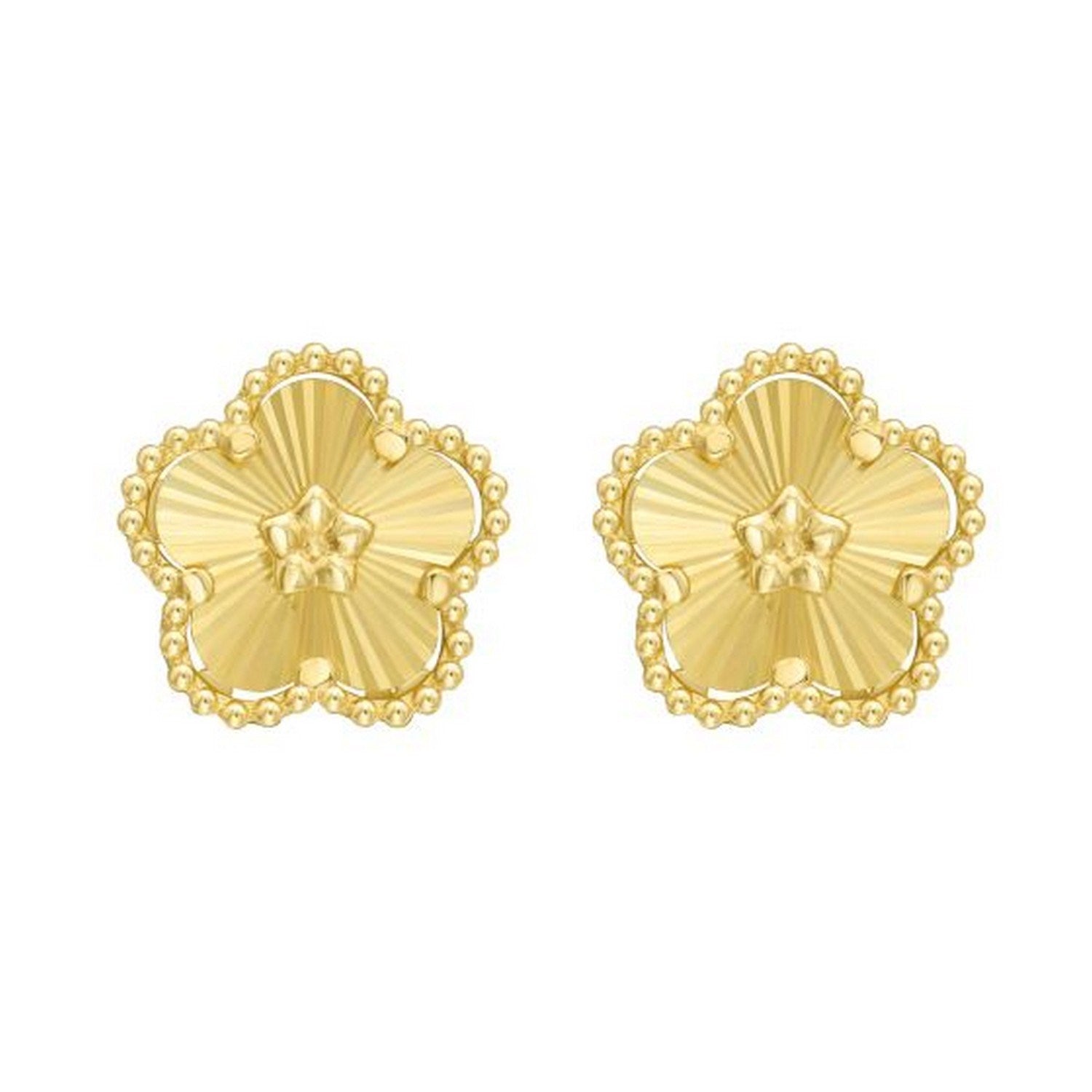 Textured Daisy in 14K Yellow Gold