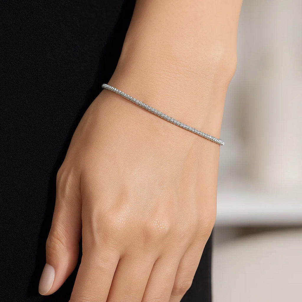 Sparkle Spring Chain in 14KT White Gold