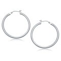 Polished Hoop in 14K White Gold