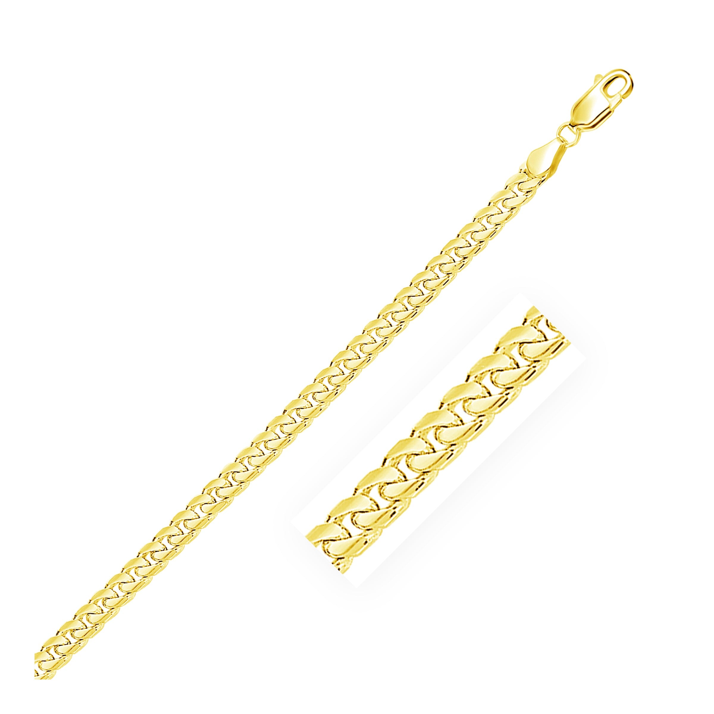 14KT Yellow Gold Miami Cuban Link Chain — Classic — 4.5mm