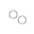 Polished Hoop in 14K White Gold