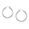 Polished Hoop in 14K White Gold