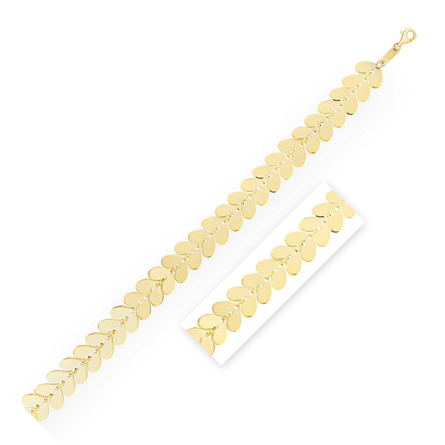Heart Link in 14KT Yellow Gold