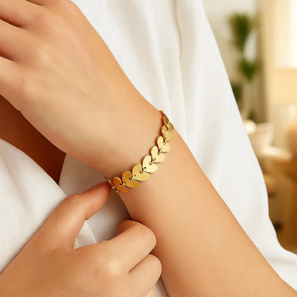 Heart Link in 14KT Yellow Gold