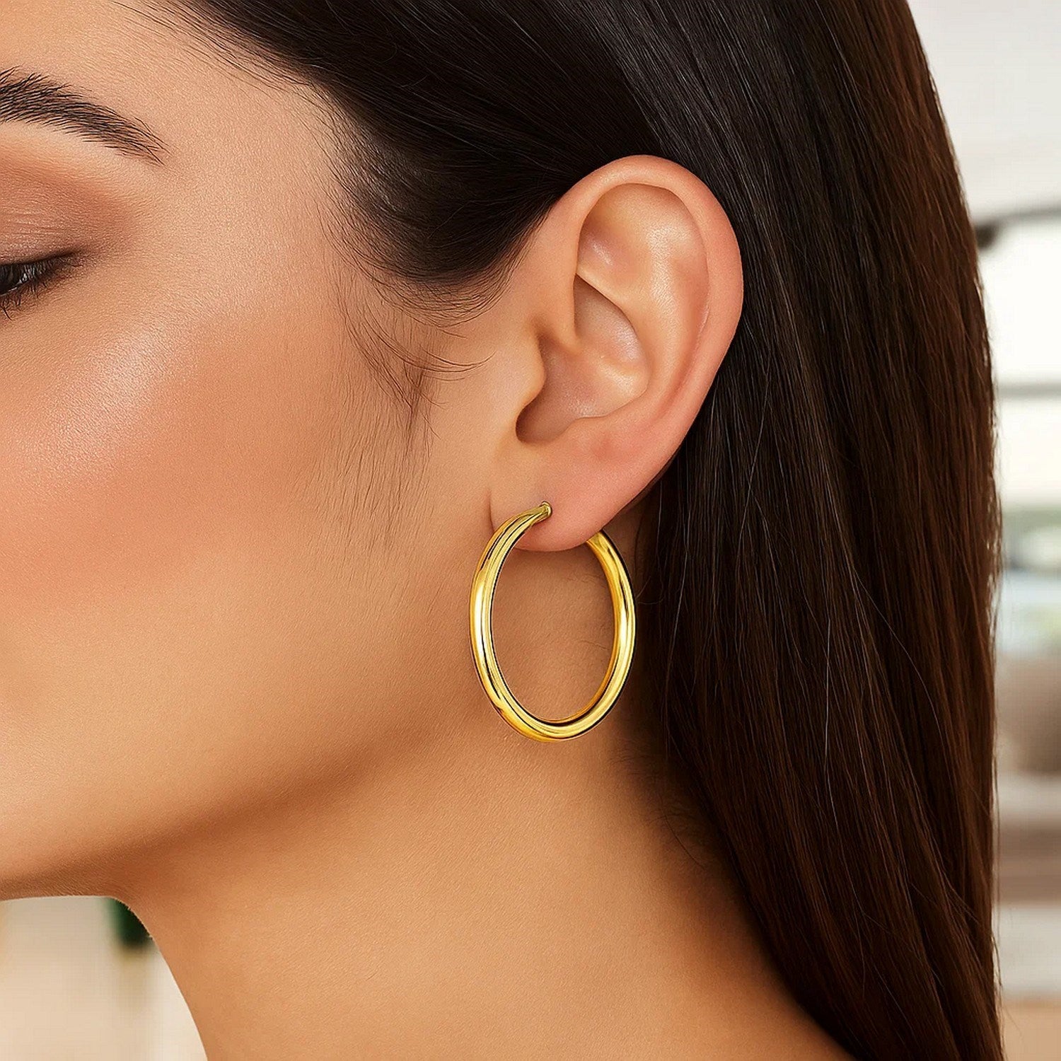 Polished Hoop in 14K Yellow Gold