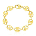 High Polish Lite Puffed Mariner Link in 14KT Yellow Gold