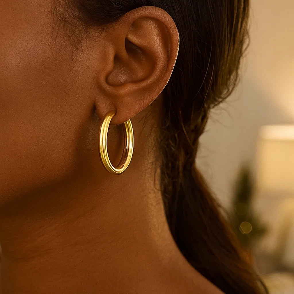 Polished Hoop in 14K Yellow Gold