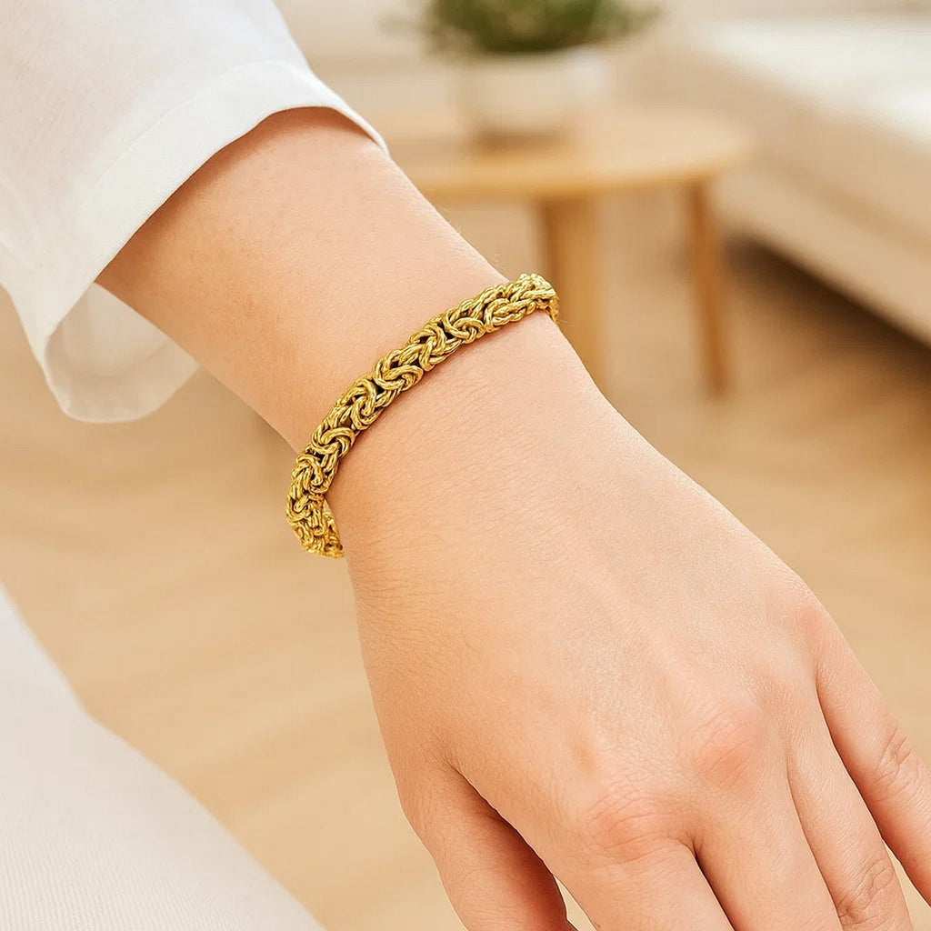 Byzantine Link Stylish in 14KT Yellow Gold