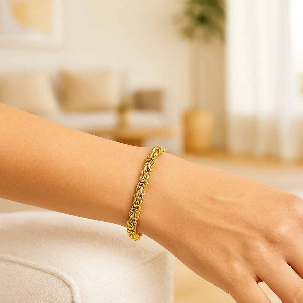 Byzantine Link Stylish in 14KT Yellow Gold