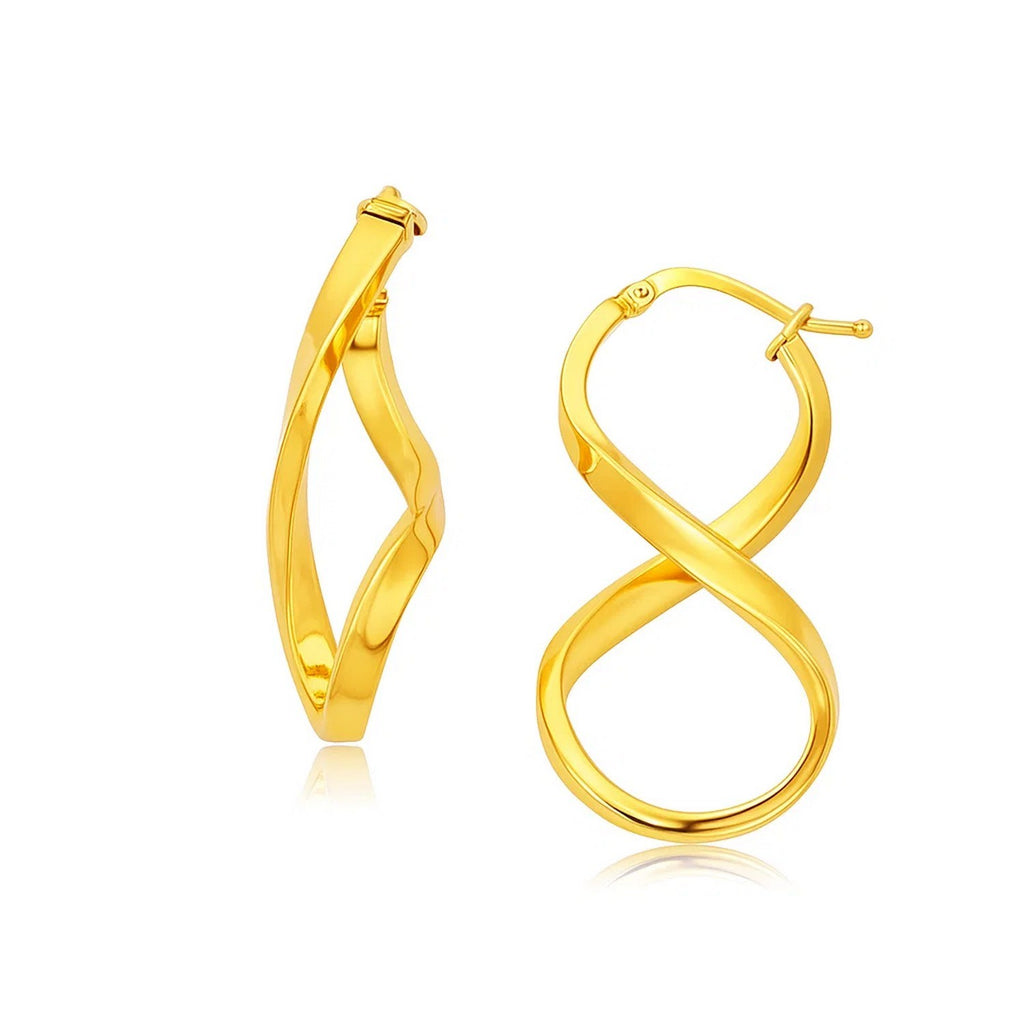 Polished Infinity Shape Drop in 14K Yellow Gold