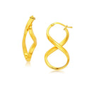 Polished Infinity Shape Drop in 14K Yellow Gold