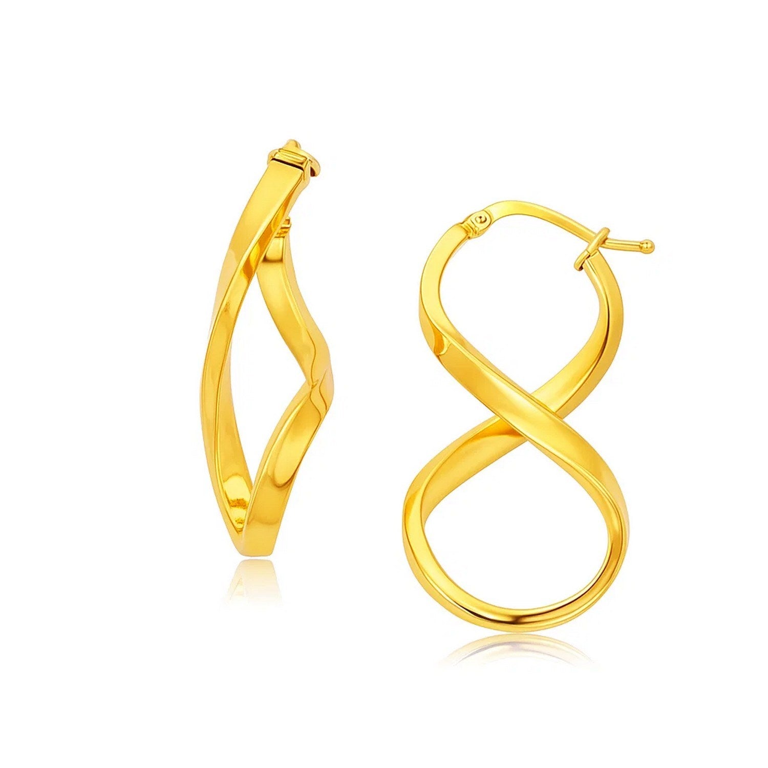 Polished Infinity Shape Drop in 14K Yellow Gold