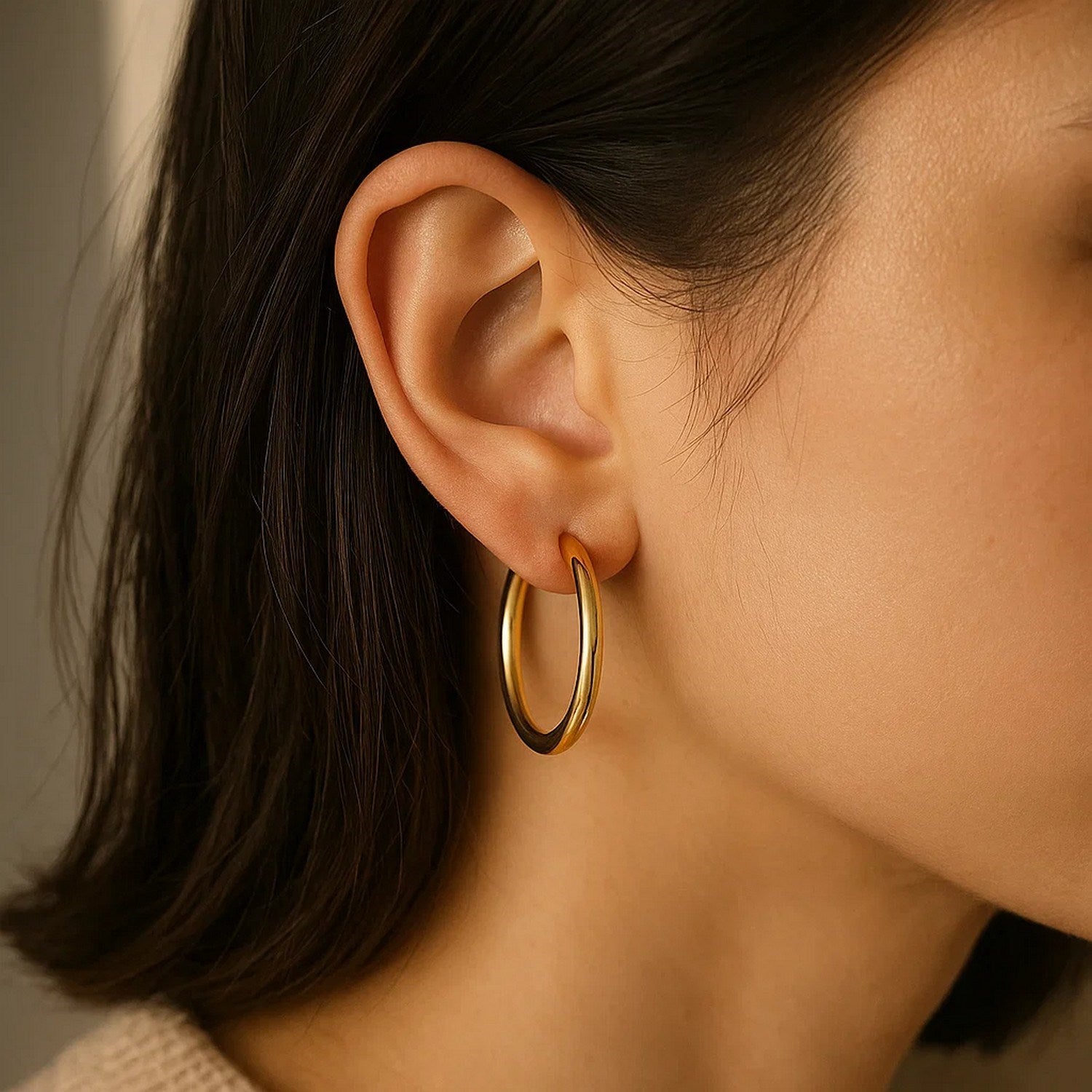 Polished Hoop in 14K Yellow Gold