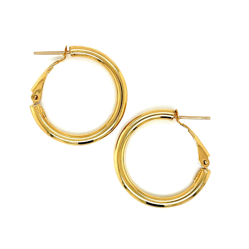 High Polish Hoop in 14K Yellow Gold