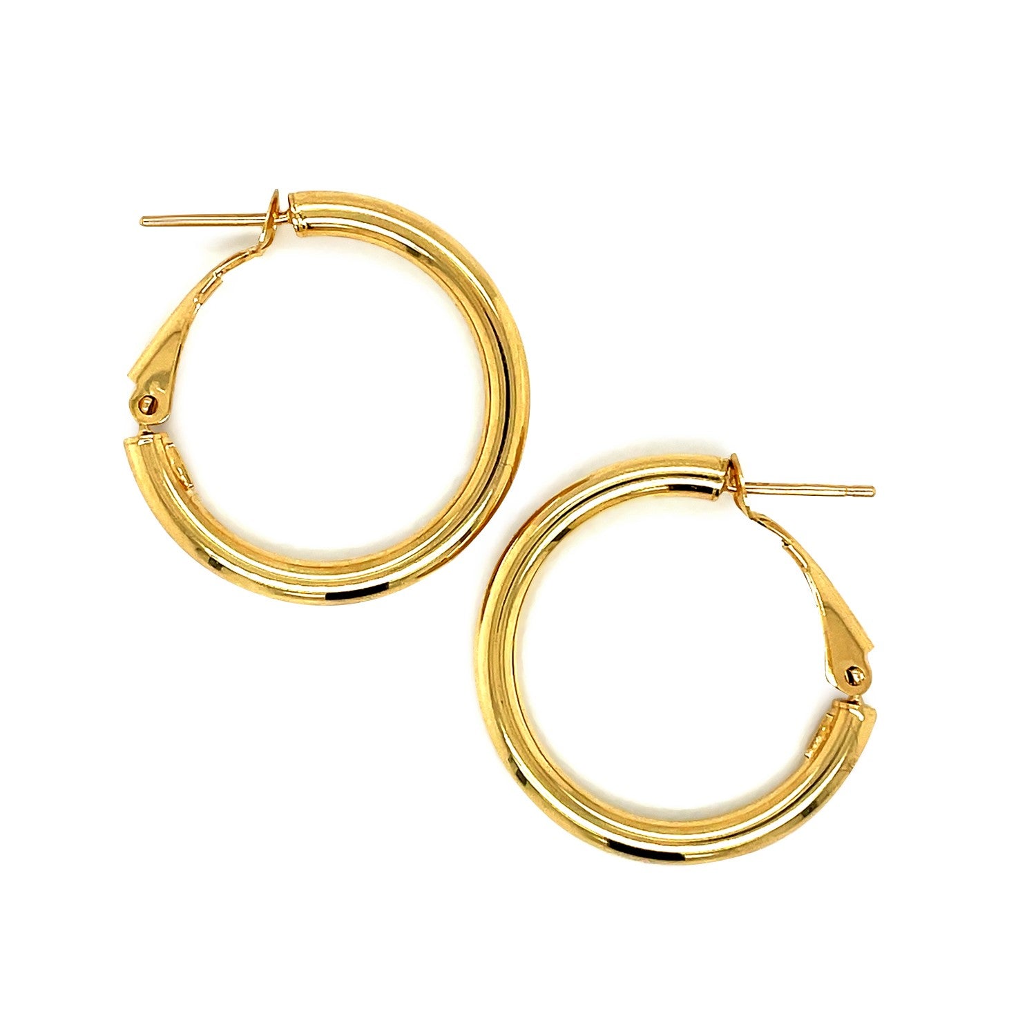 High Polish Hoop in 14K Yellow Gold