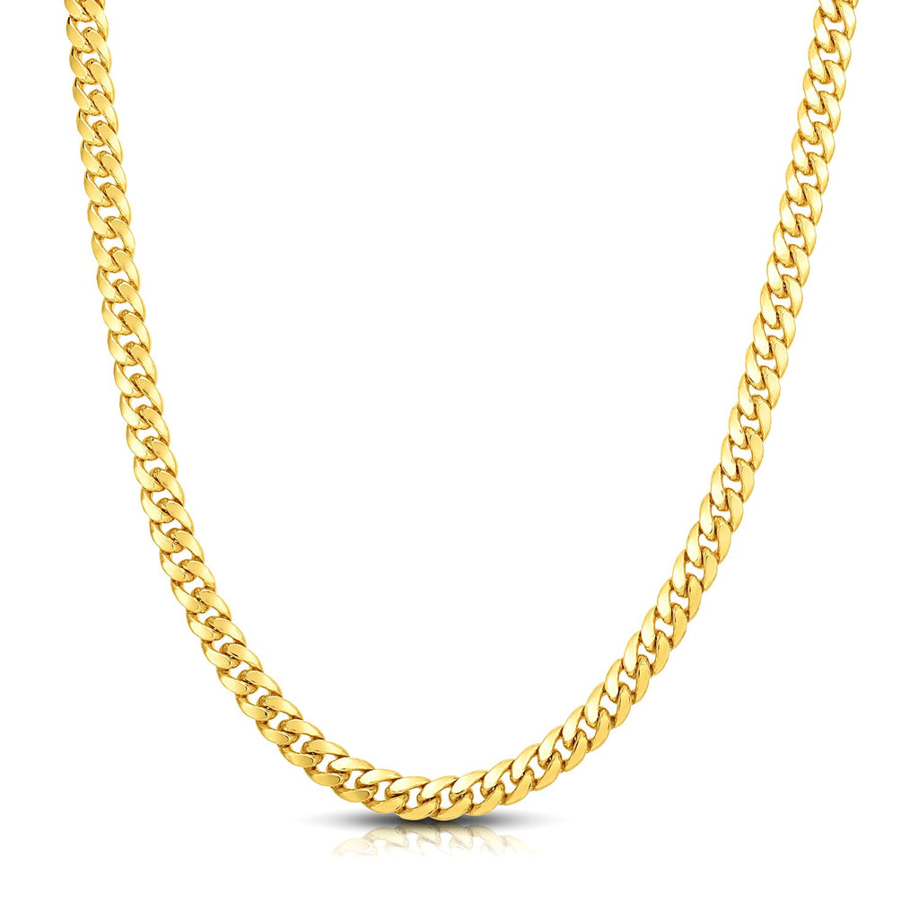 14KT Yellow Gold Miami Cuban Link Chain — Bold — 7mm