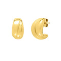 Puffed Up Split Hoop in 14K Yellow Gold