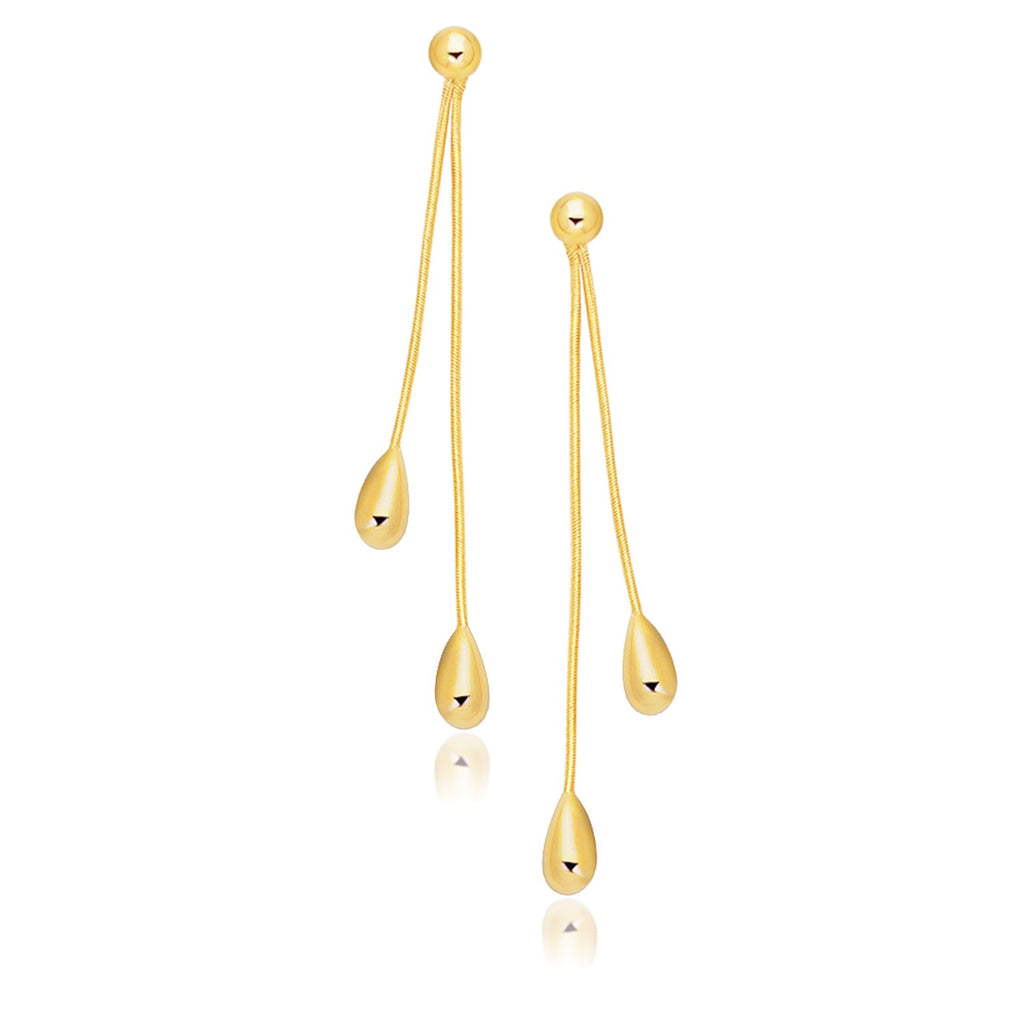 Double Drop Long in 14K Two-Tone Gold