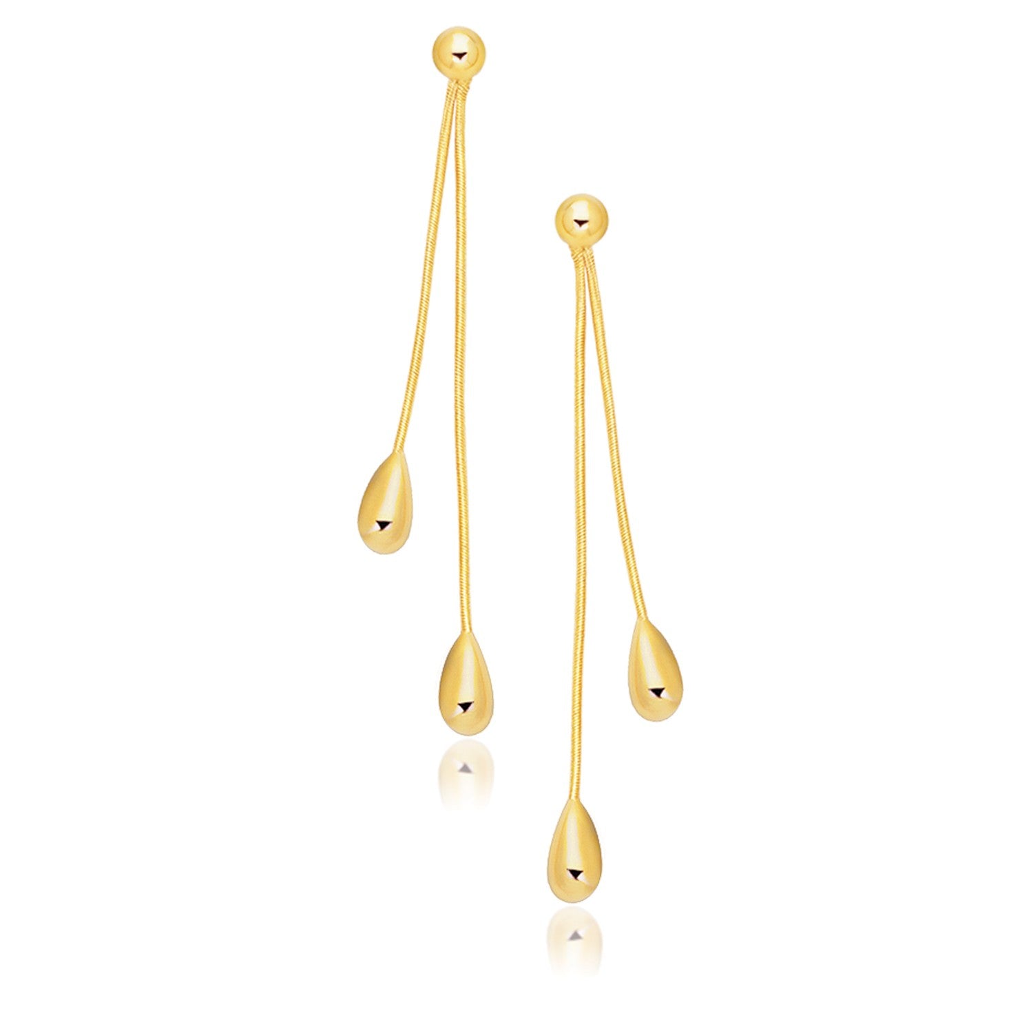 Double Drop Long in 14K Two-Tone Gold