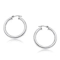 Polished Hoop in 14K White Gold