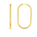 Endless Large Paperclip Hoop in 14K Yellow Gold