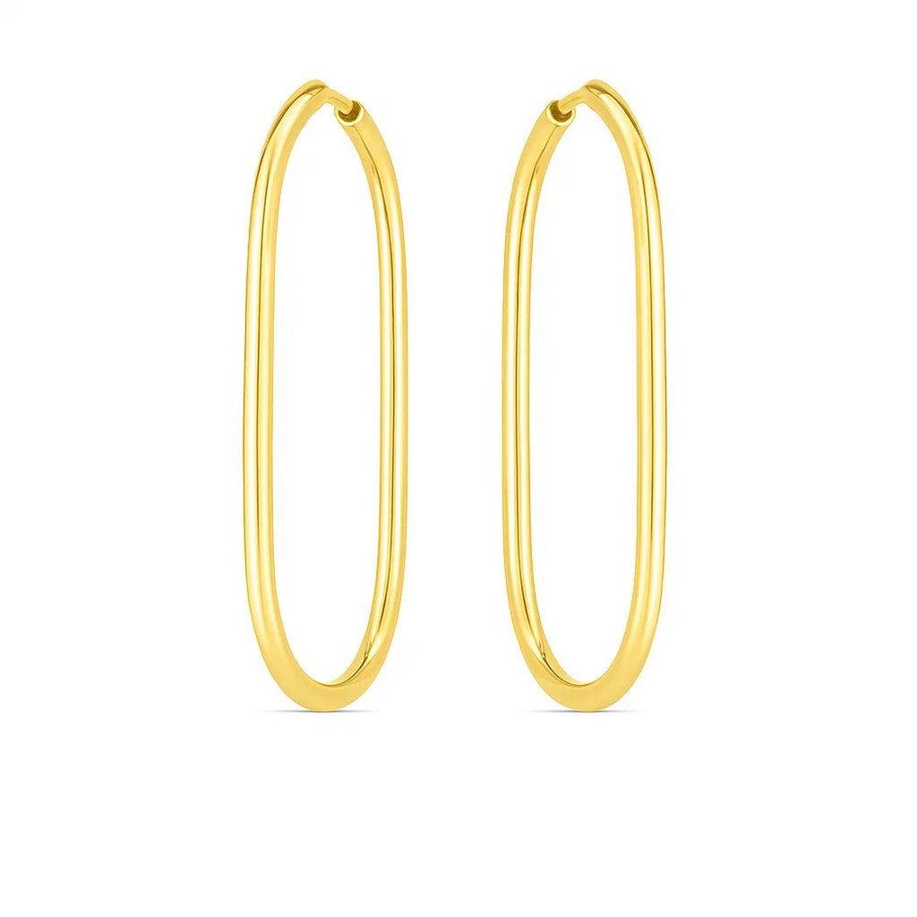 Endless Large Paperclip Hoop in 14K Yellow Gold